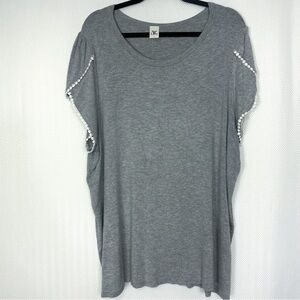 Sew in Love Short Sleeve Top with Crocheted Lace Accents Size 3X